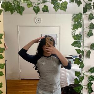 Vans baseball crew neck quarter sleeve top